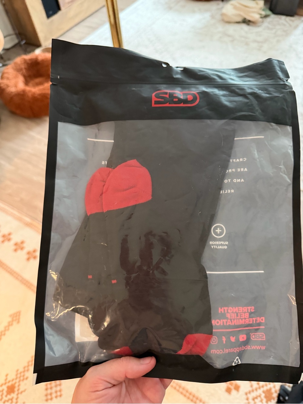 SBD Men’s Black & Red Deadlift Socks